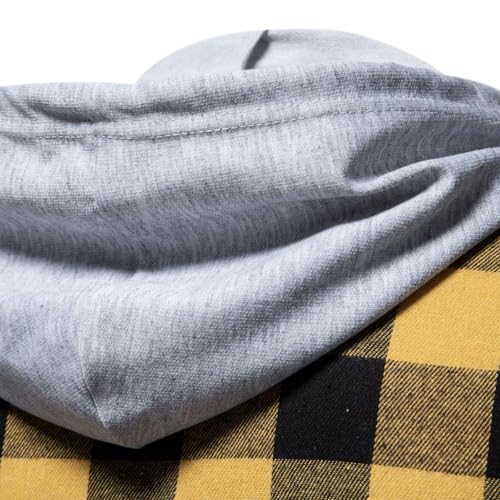 Mens Flannel Shirts Long Sleeve Plaid Lightweight Hooded Flannel Shirt Jacket Casual Button Down Fall Shacket4