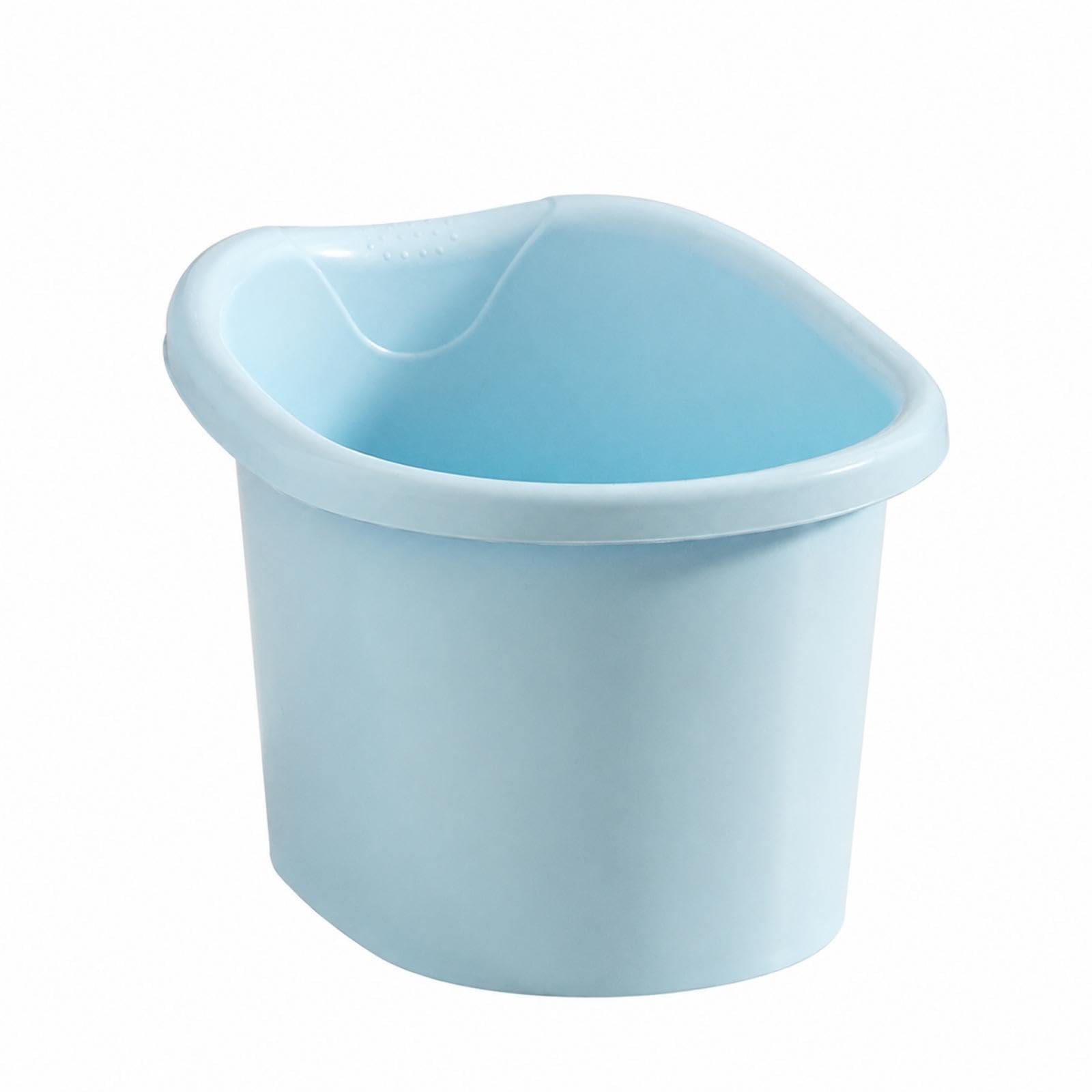 thickened polypropylene children's bath tub ergonomic rounded rectangular young child bathing tub effortless to clean bathtub for toddlers, babies m sky blue