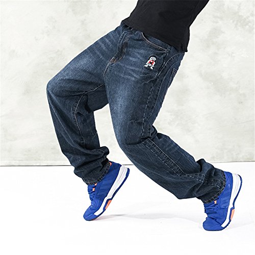 Men's Fashion Hip Hop Baggy Jeans Denim4