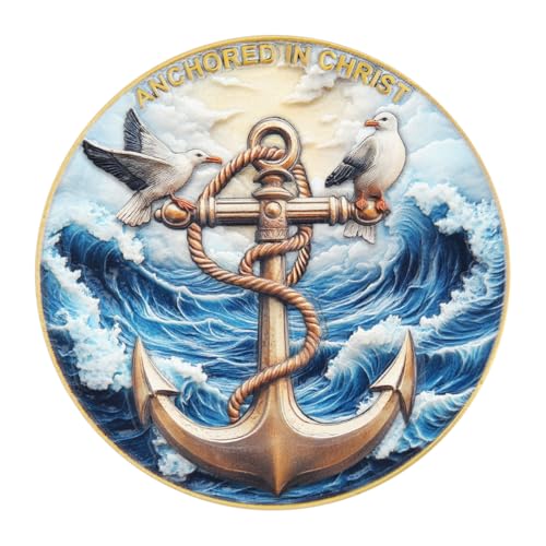 Monedas de desafío de ancla cristiana para superar la ansiedad con el texto de Hebreos 6:19 6