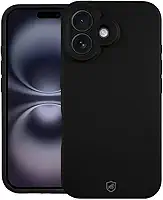 Gshield Capa Case Capinha Silicon Premium com Interior em Microfibra Antiderrapante Proteção Contra Impressão Digital, Arranhões, Quedas e Impactos para (Preta, iPhone 16)