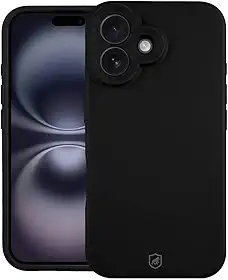 Gshield Capa Case Capinha Silicon Premium com Interior em Microfibra Antiderrapante Proteção Contra Impressão Digital, Arranhões, Quedas e Impactos para (Preta, iPhone 16)