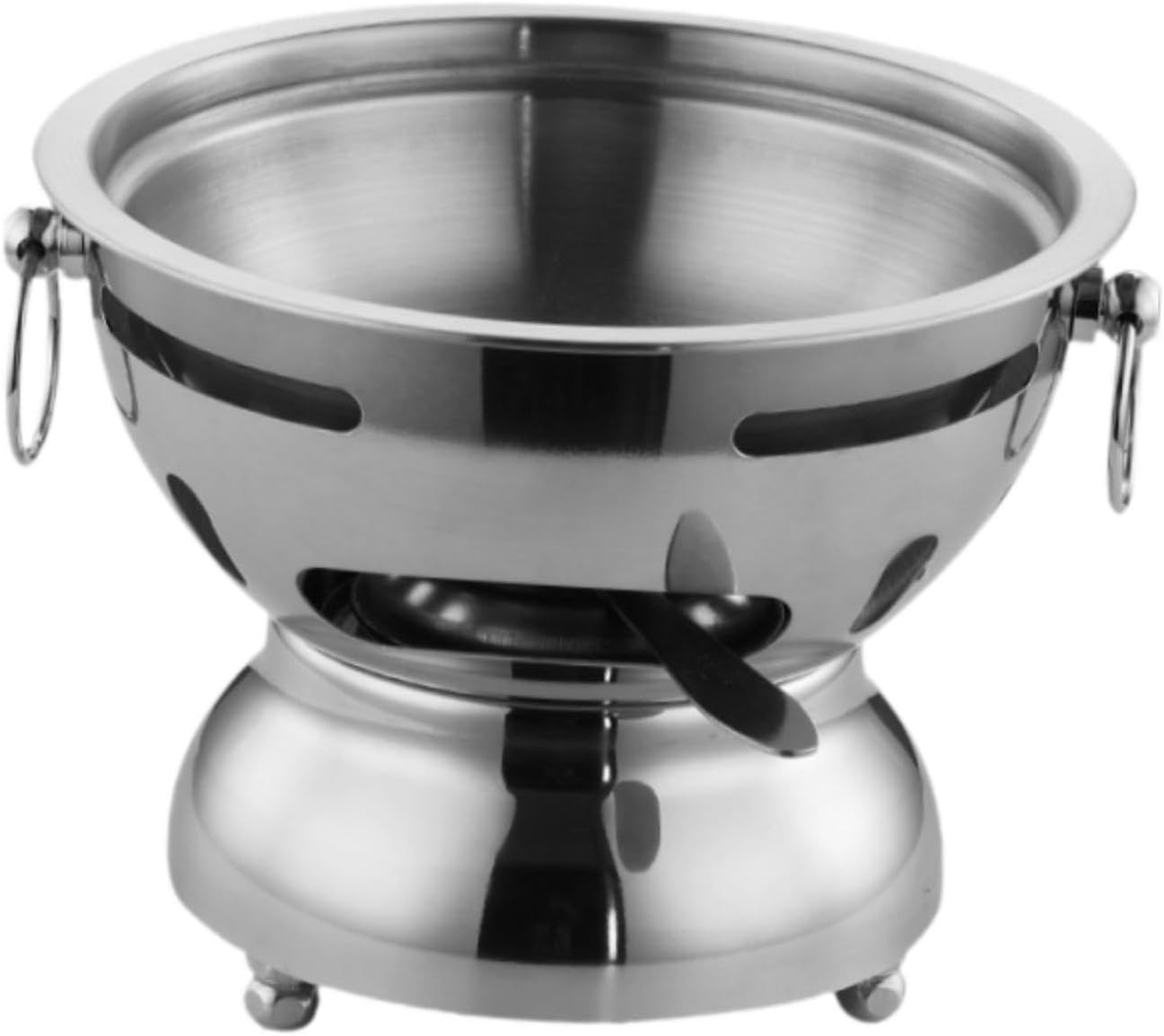 Mini Hot Pot Stainless Steel Hot Pot Stockpot with Handle Portable Traditional Chinese Hot Pot Small Hot Pot for Camping Home, silver, M