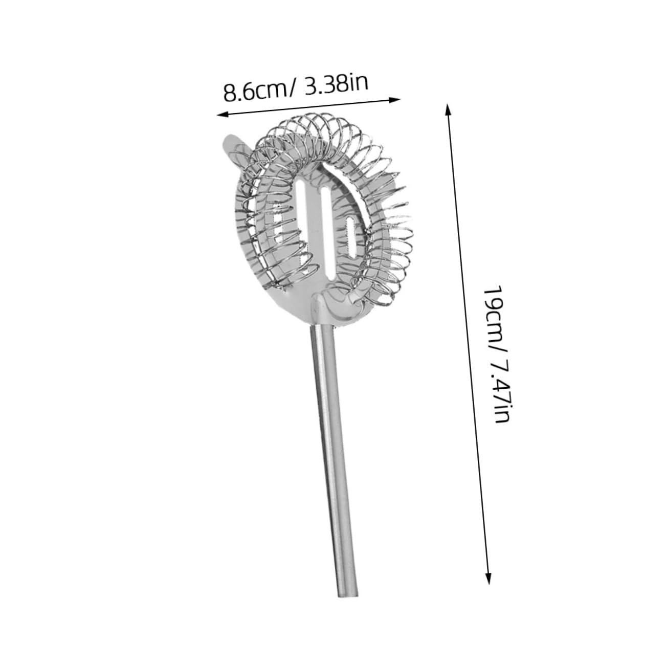 SOLUSTRE 2Pcs Stainless Steel Cocktail Strainer Drink Filtering Utensil for Home Bar Fits Standard Mixing Glasses for Cocktails Milk Tea