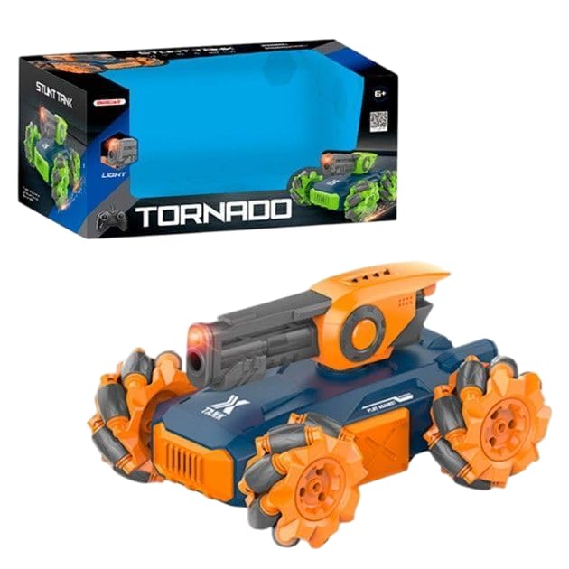 Image of RC Tornado Tank Kids Military Toys Water Shots 4WD Hobby RC Cars for Adults & Children Rechargeable Battery 4x4 Monster Truck, Nerf Tank Cool Toy Gift for Boys & Girls. Multi COLURS