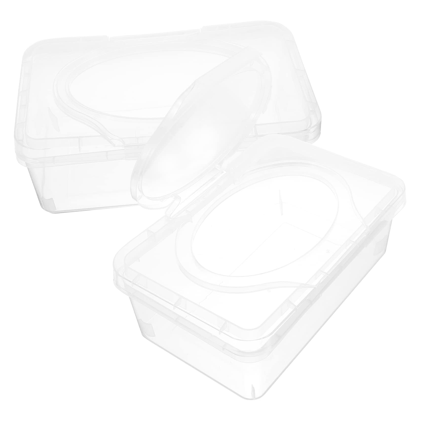 Caja Dispensadora de Toallitas Húmedas para Bebés 2 Piezas de Pp con Tapa Resistente y Textura Confiable para Mesa de Comedor y Escritorio