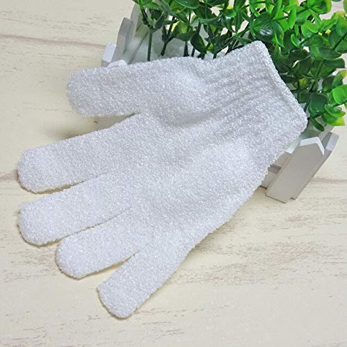 Generic 100PCS White Nylon Body Cleaning Shower Gloves Exfoliating Bath