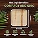 Dtocs Palm Leaf Plates 4" Square (50) - Single Serve Small Bamboo Plates Disposable Look | Cocktail, Canape Mini Appetizer Plate | Alternate to Plastic, Wooden Paper Plate 4