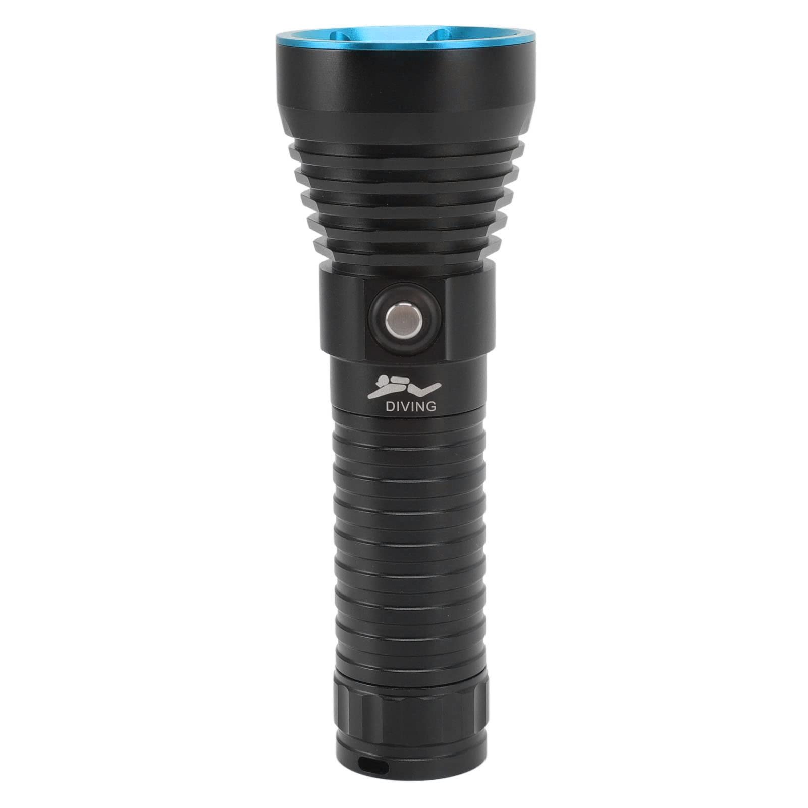 Torcia subacquea LED Torcia subacquea 3000LM Torcia subacquea IPX8 Impermeabile 100M per immersioni subacquee Snorkeling Escursionismo Campeggio Lega di alluminio 155mm (Blu)