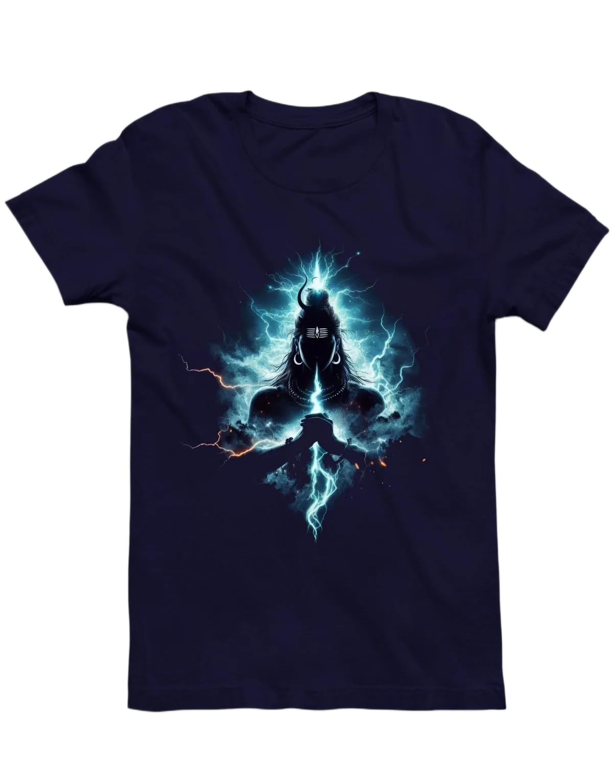 his'en'her Men's 100% Cotton Bio-Wash Half Sleeve Printed Tshirt (Fury of Shiva T-Shirt)-picture-34