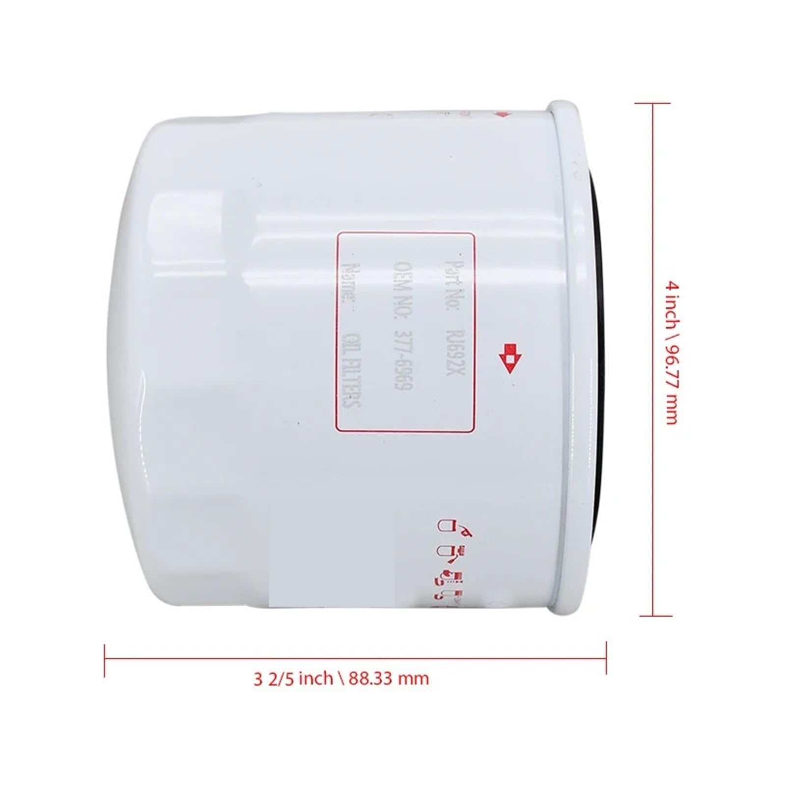 17321-32430 Filtro de aceite compatible con tractor L39 L45 L405