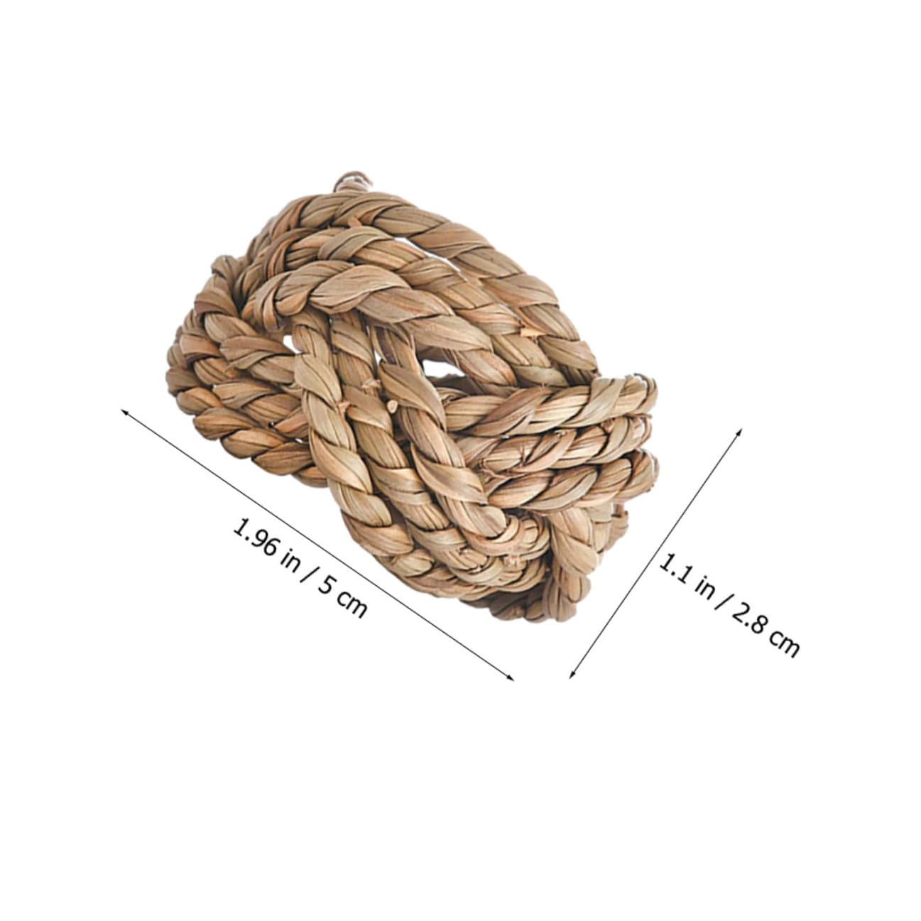 Ronds de Serviette de Table Tissés Main, Lot de 6, Paille