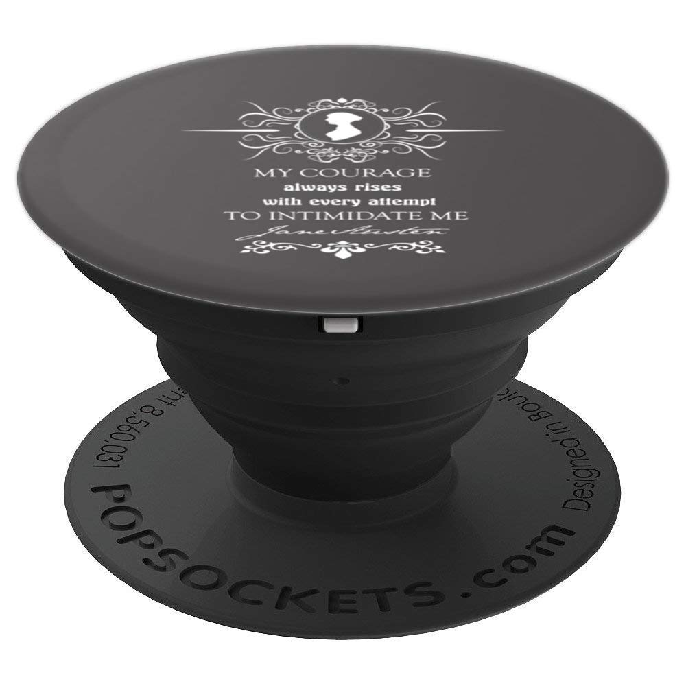 Jane Austen Quotes Book Club Fans Vintage Romantic Literary PopSockets Swappable PopGrip