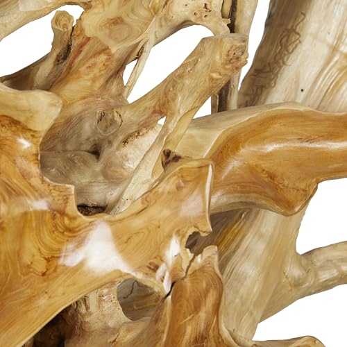 Escultura decorativa abstracta grande de madera de teca miniatura 2