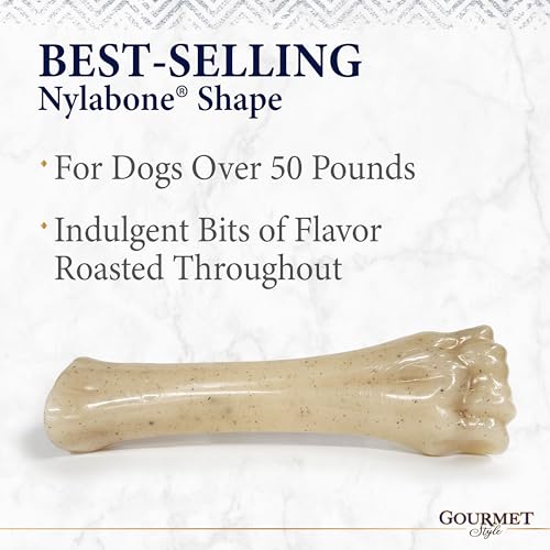 Image of Nylabone Strong Chew Gourmet Style Knuckle Bone Dog Chew Toy, X-Large | Filet mignon flavor, durable chew toys, long lasting, encourages healthy chewing, helps clean teeth, for dogs 50+ lbs