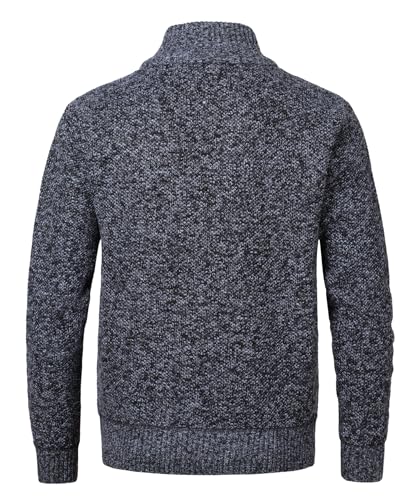 Cardigan Men's Long Sleeve Stand-up Collar Cardigan Fleece Jacket with Cable Knit Zipper Jacket Knitted Sweater3