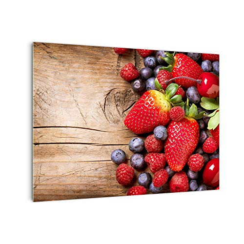 Küchenrückwand 'Leckere Beeren' in div. Größen, Glas-Rückwand, Wandpaneele, Spritzschutz & Fliesenspiegel
