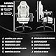 STARUZI Gaming Stuhl Weiß Leder, Mikrofaser-Leder Gaming Chair mit Fußstütze, Racing Gamer Stuhl mit verstellbare Armlehnen, Lendenkissen, Kopfkissen,180 kg Belastbarkeit