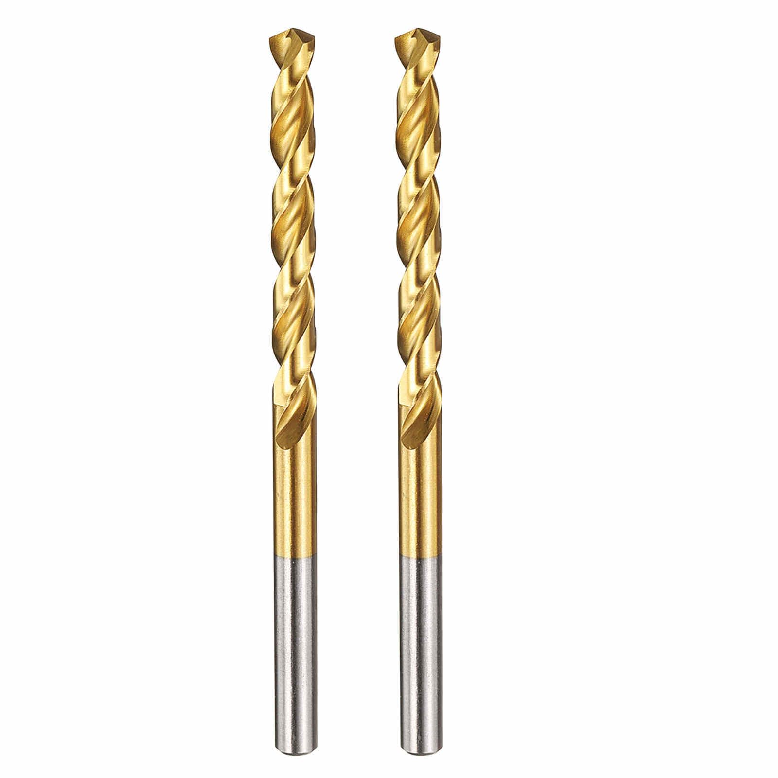 Kozelo 2pcs Drill Bit - [5.8mm Diameter] M42 8% Cobalt HSS Cutting Tool for Machining Hard Metal Stainless Steel Woodworking Handicraft Use, 135° Cutting Angle TiN