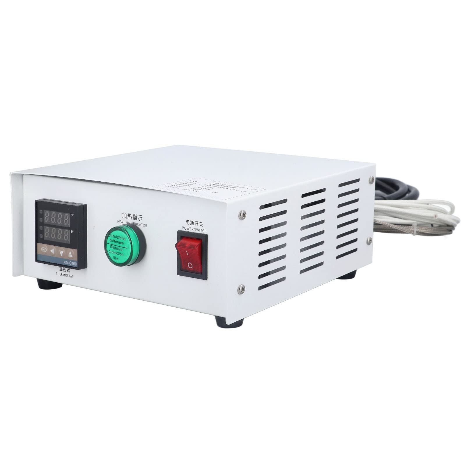 Ejoyous PID-Temperaturregler, Digitaler Edelstahl-Thermostat mit K-Sonde, AC220V SSR-Ausgang, 32 Bis 752 Fahrenheit, für Öfen, Wassertanks, Heizplattformen (#2)