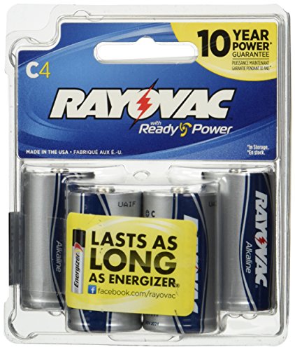 Rayovac Rayovac Alkaline Reclosable Batteries, C Size, 0.70 Pound