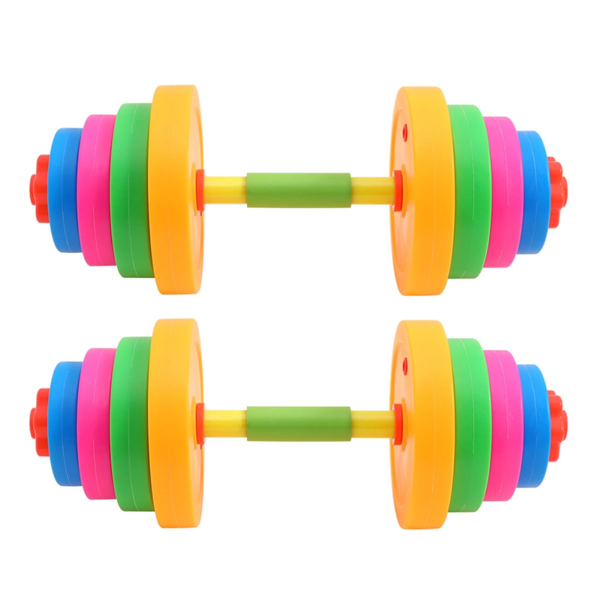 2 Piezas Juego de Mancuernas de Juguete, Ajustables