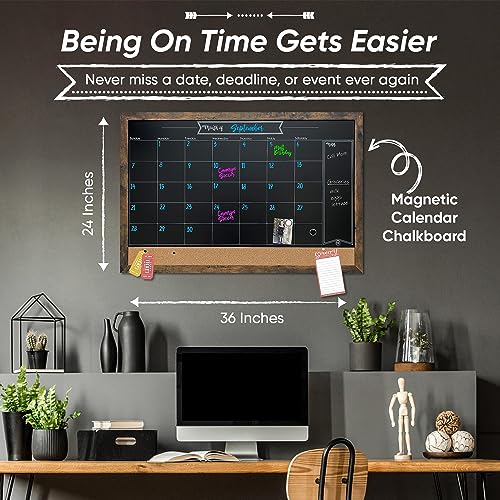 Loddiedoddierusticframedmagneticcalendarchalkboardbulletincomboboardlargeblackboardcorkboardlargechalkboardcalendarforwallorganizeyourspace  Urban Country Home Decor Loddie doddie rustic framed magnetic calendar chalkboard bulletin combo board large blackboard cork board large chalkboard calendar for wall organize your space  urban country home decor