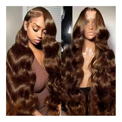 Perruque marron chocolat 13x4 lace wig idéale pour changer de tête en soirée et au quotidien