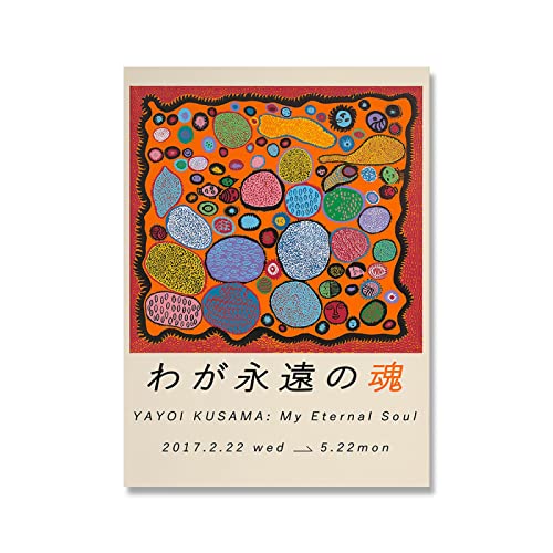 ANGELIA COMEAUX Yayoi Kusama Affiches Et Gravures Yayoi Kusama Oeuvre Abstraite Toile Peinture Moderne Mur Art pour La Décoration Intérieure Photos 50x70cm X1 No Frame Cover