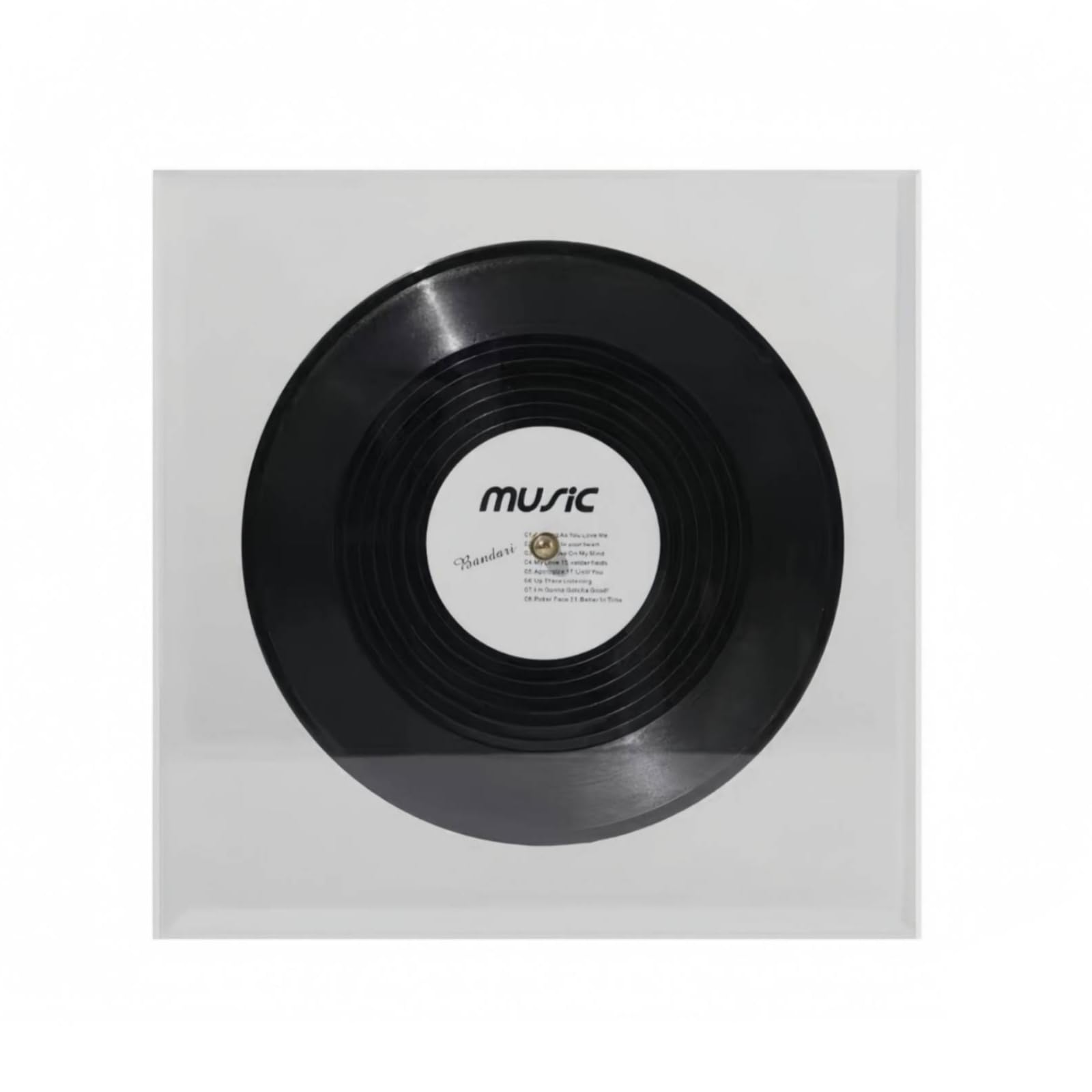 Scatola in Acrilico con Disco Vinile Trasparente Riquadro in Acrilico Retro Decorazione per Collezionisti, Libreria, Rosso