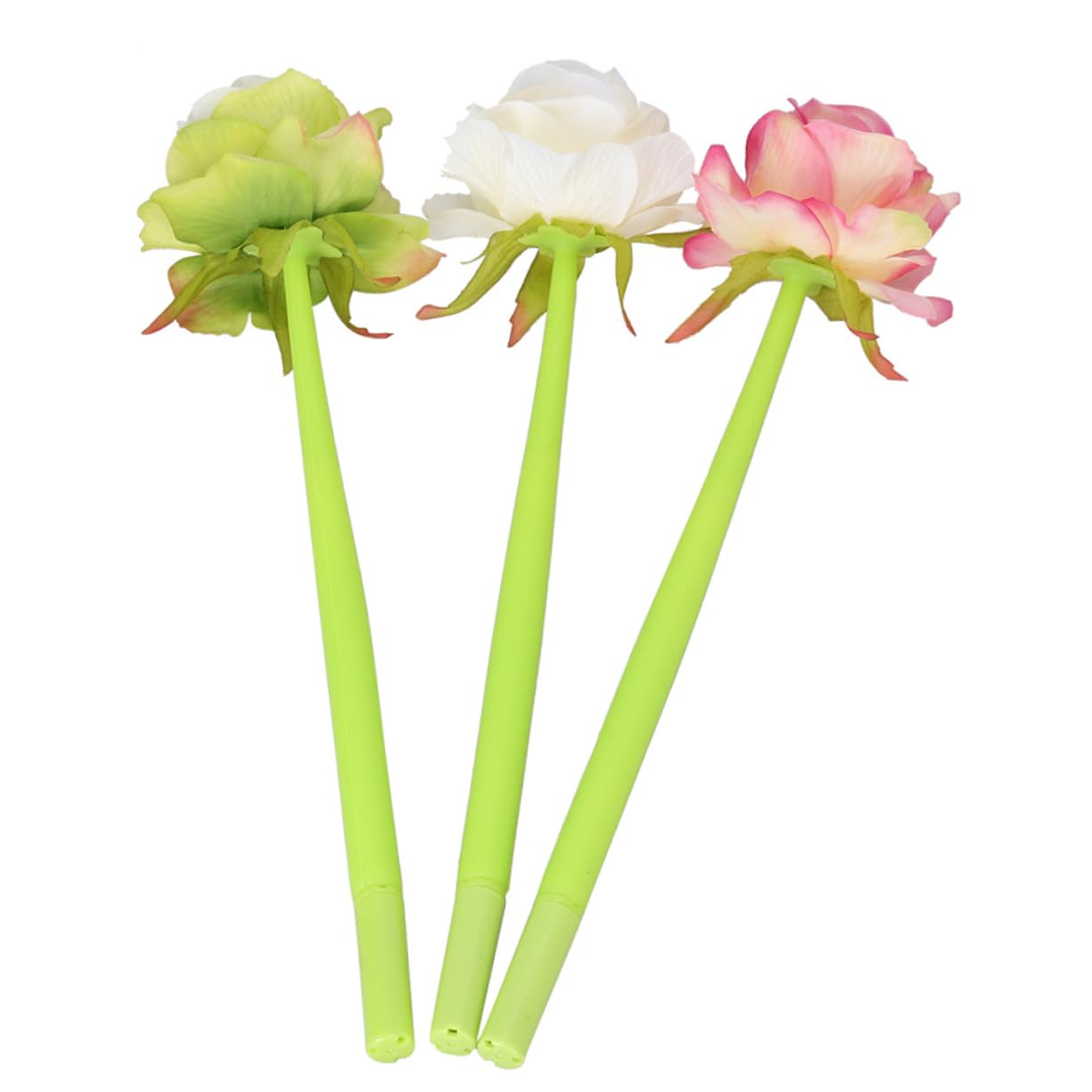 NUOBESTY 12pezzi Penne Gel Con Design Di Rosa Penne Romantiche e Creative Per Ufficio Scuola e Uso Familiare Inchiostro Blu Stile Casuale