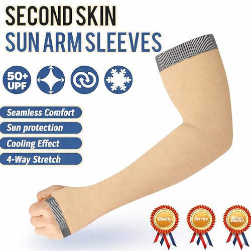 Image of Yuneek Arm Sleeves For Men & Women UV Sun Protection, UPF 50 Cool Arm Hand Cover Unisex For Bike ride,Golf,cricket,cycling,yoga,gym Sports