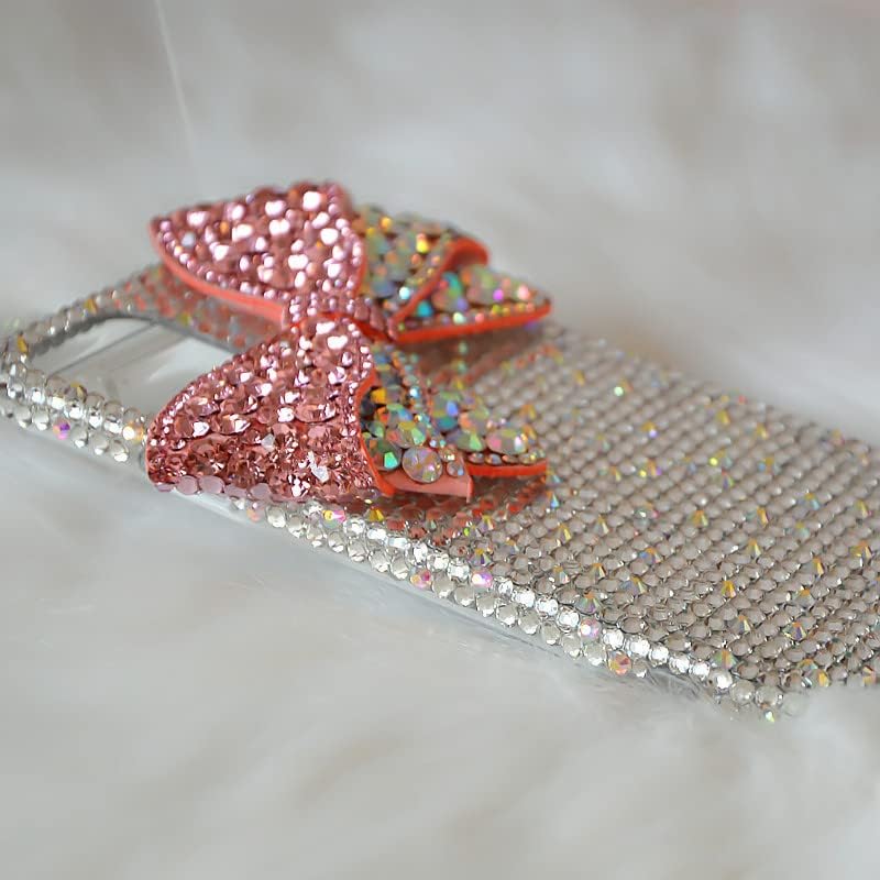 Miniatura 4 de Bonita funda protectora transparente con lazo para Samsung Galaxy A52 5GA52S 5G, con diamantes de imitación de diamantes de imitación para mujeres y