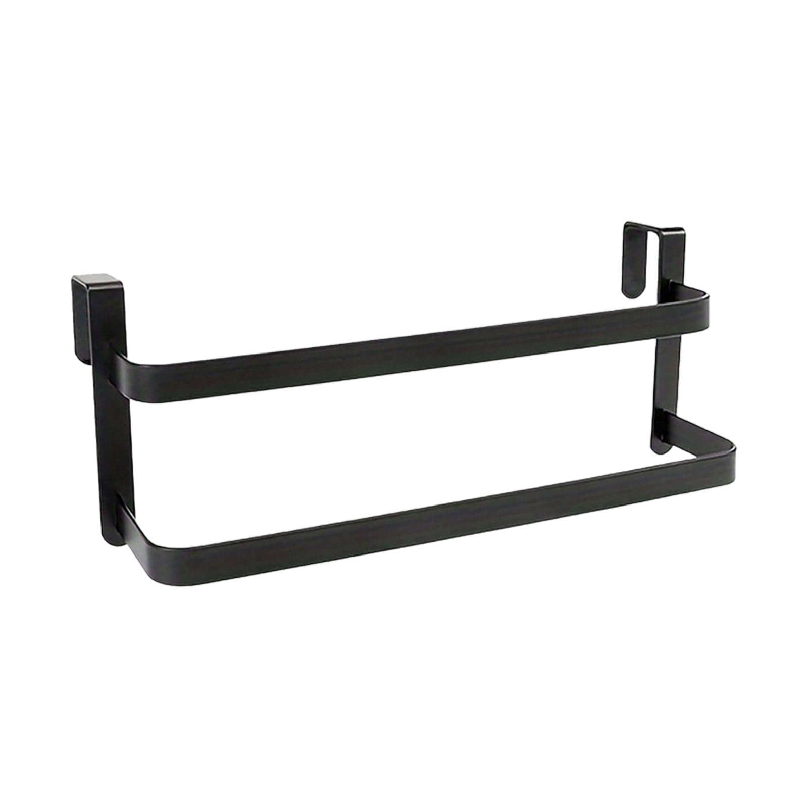 Hdoytxxm Black Oxidations Resistant Metal Door Hook Towel Hanger For Kitchen Bathroom Damage Complimentary Installation Holds Robe Coat Apron Cloth Drying Rack