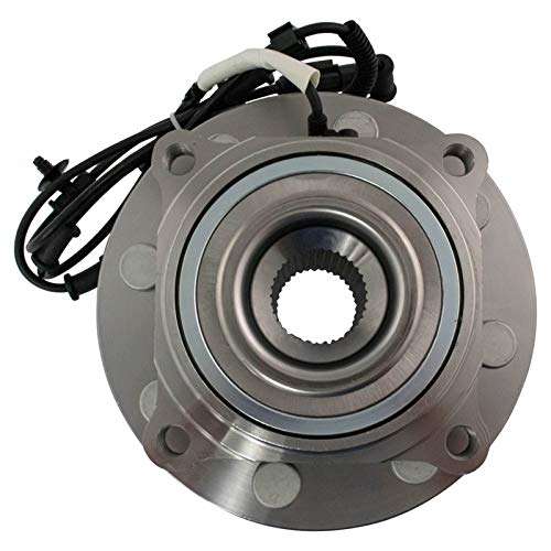 Image of TRQ Front Left and Right Wheel Bearing and Hub Assembly Set 2 Piece Compatible with 14-18 Ram 2500 15-18 3500 2014 3500 Regular Cab 4WD 2014 Cab Chassis 4WD Chassis RWD