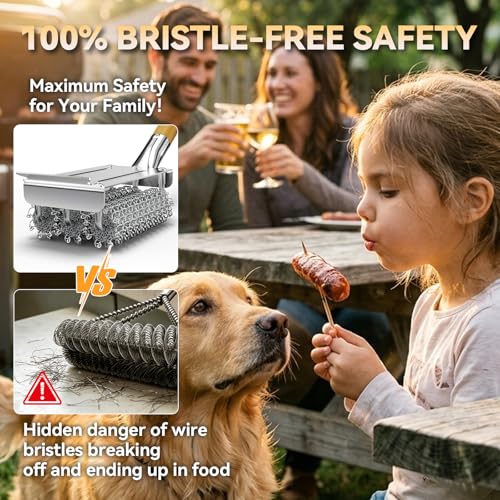 House Again Bristle Free 304 SS Grill Brush and Scraper - image 2