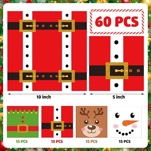 Christmas Cocktail Napkins Disposable Christmas Paper Napkins 3 Ply Xmas Party Dinner Napkin Decorative Beverage Napkin for Xmas Winter Holiday Kitchen Bathroom Party Supplies, 60 Pcs – Image 3