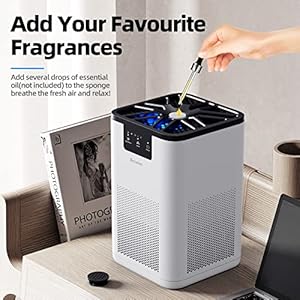   AROEVE-Air-Purifiers-for-Bedroom-Air-Purifier-With-Aromatherapy-Function-For-Pet-Smoke-Pollen-Dander-Hair-Smell-20dB-Air-Cleaner-For-Bedroom-Office-Living-Room-Kitchen-MK06-White