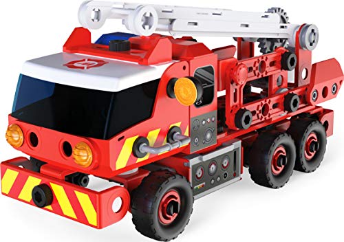 51me0L3pkAL MECCANO - Camion DE Pompiers Junior - Jeu de Construction avec Sons, Lumières Et Outils - Camion de Pompiers de 150 pièces - Jeu Construction avec 2 Outils - Jouet Enfant 5 Ans et +