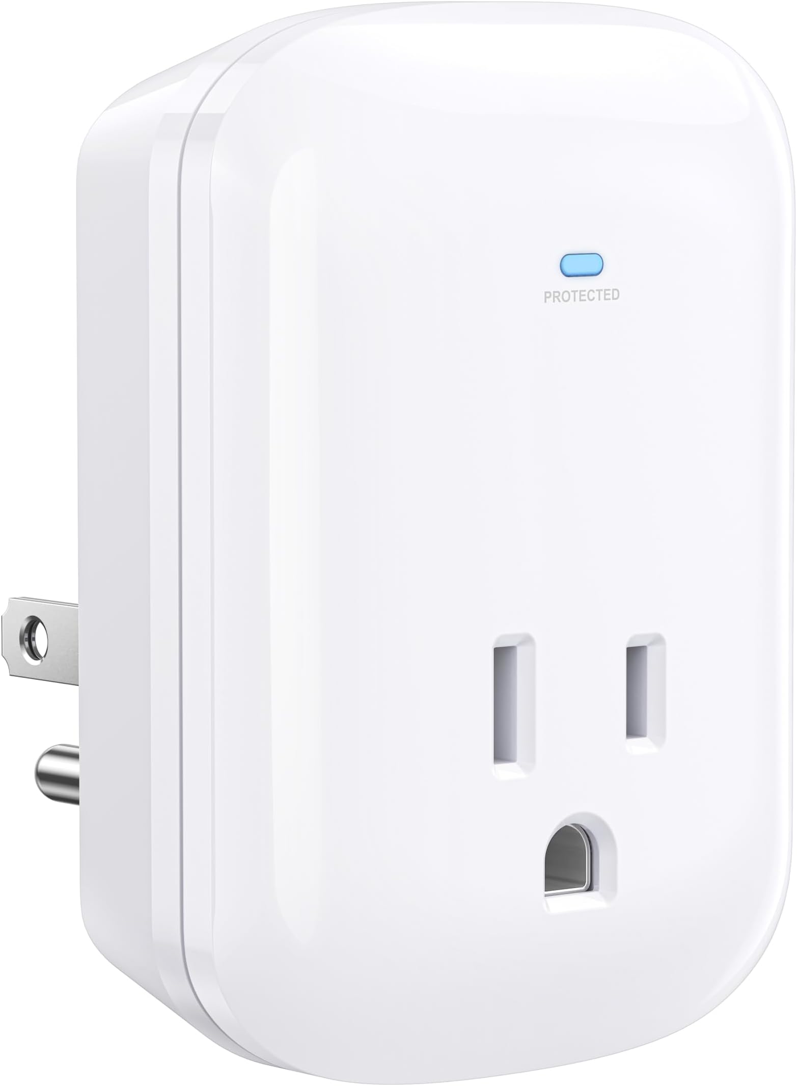 [ETL Listed] Cable Matters 1350 Joules Single Outlet Surge Protector for TV, PC, Xbox, PS5, Refrigerator, Treadmill, 15A/1875W, 500V Clamping Voltage Wall Surge Protector Outlet, White