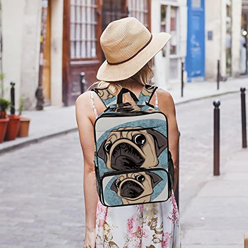 Sac à dos pour ordinateur portable matelassé et imperméable avec imprimé chien - 7