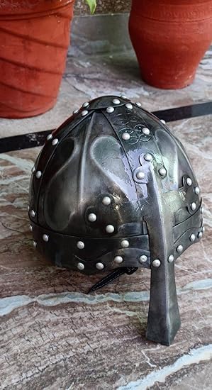 Elmo vichingo medievale norvegese | articolo regalo cosplay | calibro 18 acciaio dolce acciaio calibro 18