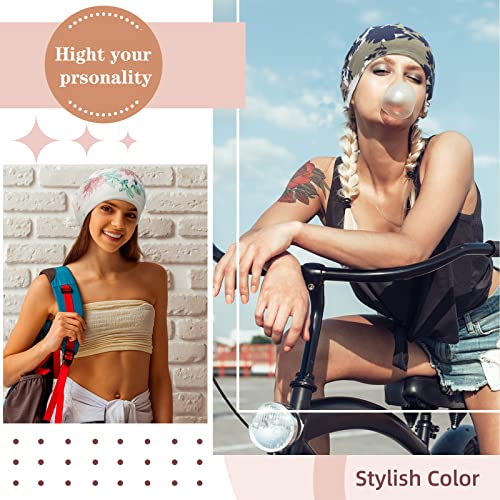 12 Pcs Baggy Slouchy Beanies For Women Men Multicolor Skull Sleep Cap Skullies Beanie Hats Thin Bonnet Turban Headwear Scarf (Retro Floral) #TOP3