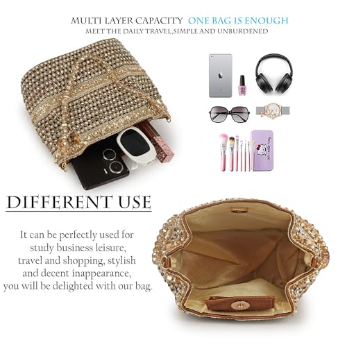 Image of Nevis Silk Fabric Premium Pearl & Crystal Embroidered Potli Bag for Women | Ethnic Bridal Clutch with Golden Handle | Party & Wedding | Potli Bag