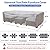 Paswith Outdoor Patio Furniture Covers Waterproof 600D Strong Tear Resistant Outdoor Table Covers, Patio Furniture Covers Windproof UV & Fade Resistant For Outdoor Furniture(74"Lx47"Wx28"H)