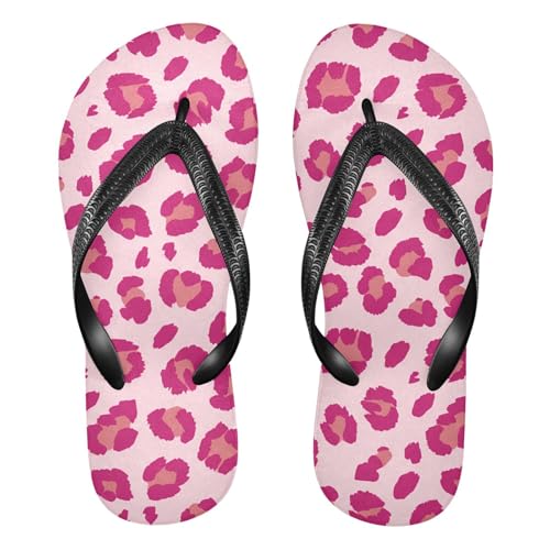 Pink Leopard Flip Flop Beach Summer Casual Sandal for Women & Men Shower Shoes 20861836