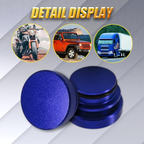 Image of Car Cigarette Lighter Plug Cover, Car Plug Cap, Aluminum Auto Cigarette Lighter Plug Part, Waterproof Dustproof Plug Auto Accessory for Vehicles with Standard 12 Volt Power Source (Blue)