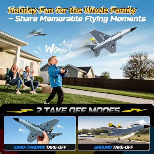 Image of DEERC F18 4CH RC Plane for Adults Remote Control Airplane RTF Fighter Jet