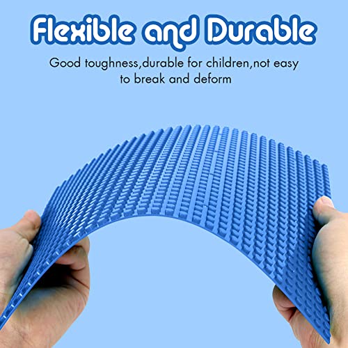 Image of Lekebaby 6 Pack Classic Baseplates 10 inch x 10 inch, Building Base Plates for Building Bricks, 100% Compatible with Major Brands and Activity Table-Baseplate, Sturdy & Safe, Age 3 and up Kids, Blue