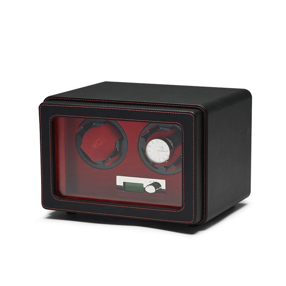 Uhrenbeweger, Zwei PU-Leder, hochwertiges LED-Display, automatisch, Uhrenbeweger, geräuschloser Rotationsmotor, Antimagnetisierung. 23,5 x 19,6 x 17,5 cm Needed
